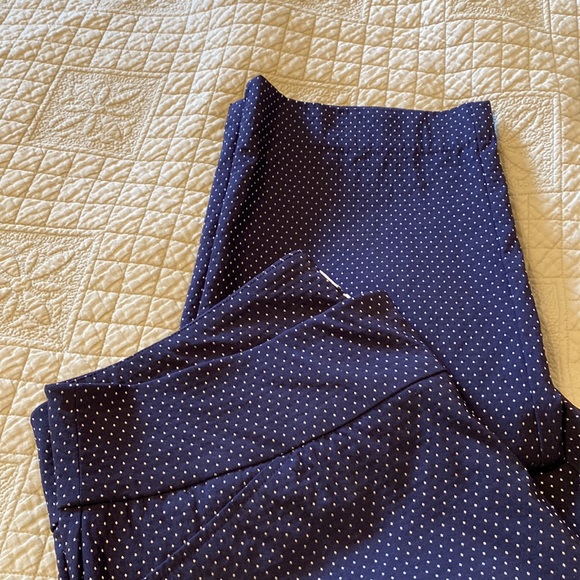 Charter club womens pant, navy with silver dots. - Picture 3 of 5